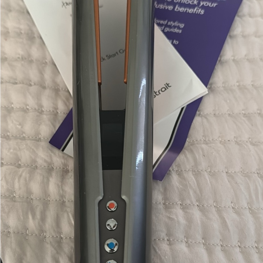 Dyson Hair Straightener in Gray with Copper Accents